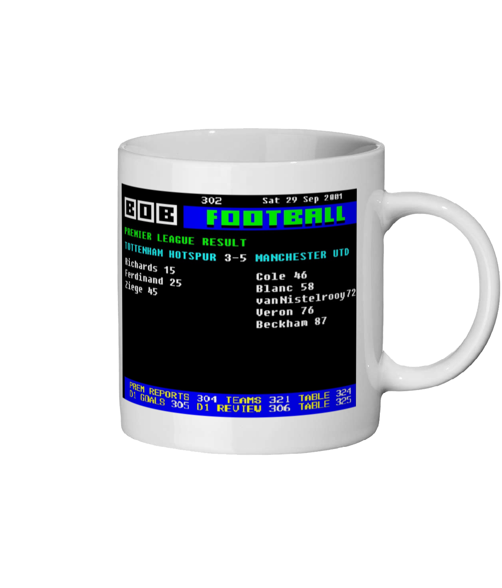 Tottenham 3-5 Manchester United 2001 Mug