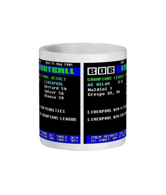 AC Milan 3v3 Liverpool CL Final Ceefax Mug