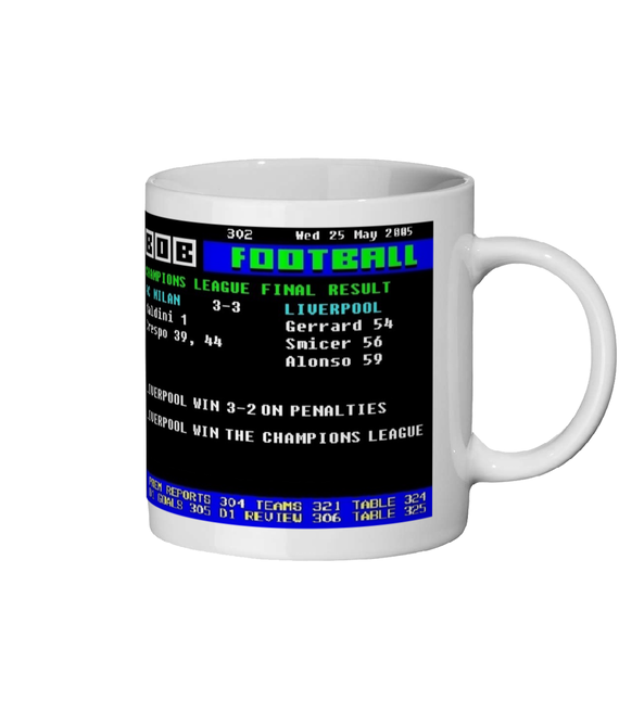 AC Milan 3v3 Liverpool Ceefax Mug