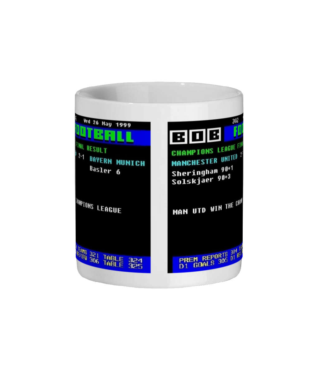 Manchester United v Bayern 1999 Champions League Final Mug