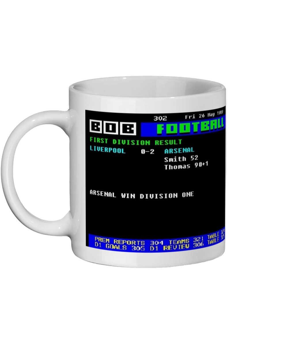 Liverpool v Arsenal 1989 Mug - Arsenal Win The League!
