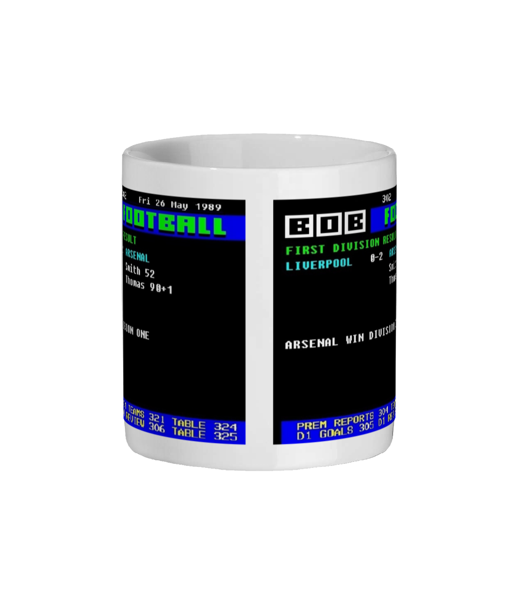 Liverpool v Arsenal 1989 Mug - Arsenal Win The League!