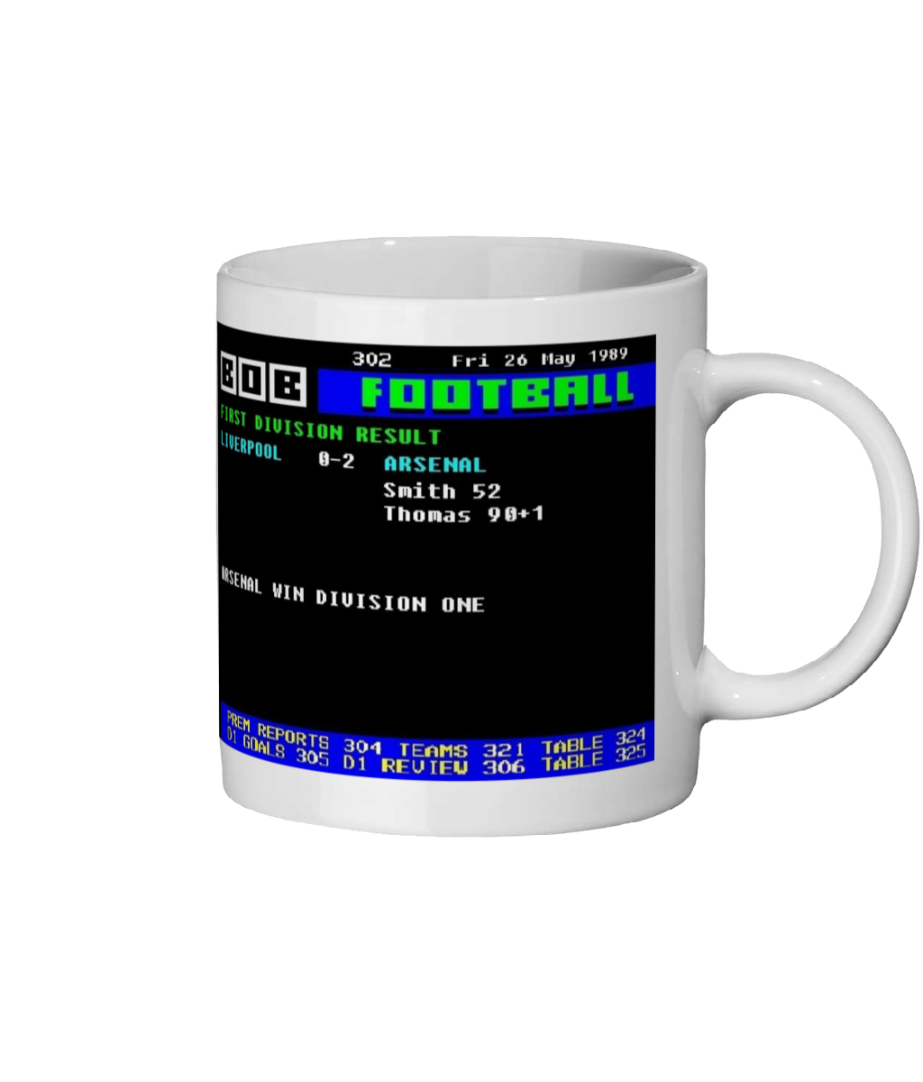 Liverpool v Arsenal 1989 Mug - Arsenal Win The League!