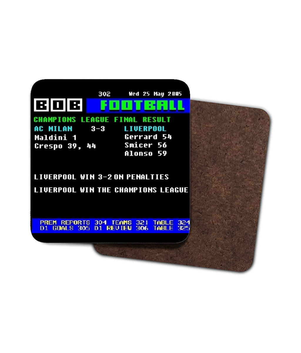 AC Milan v Liverpool Champions League Final Coaster hard board single coaster