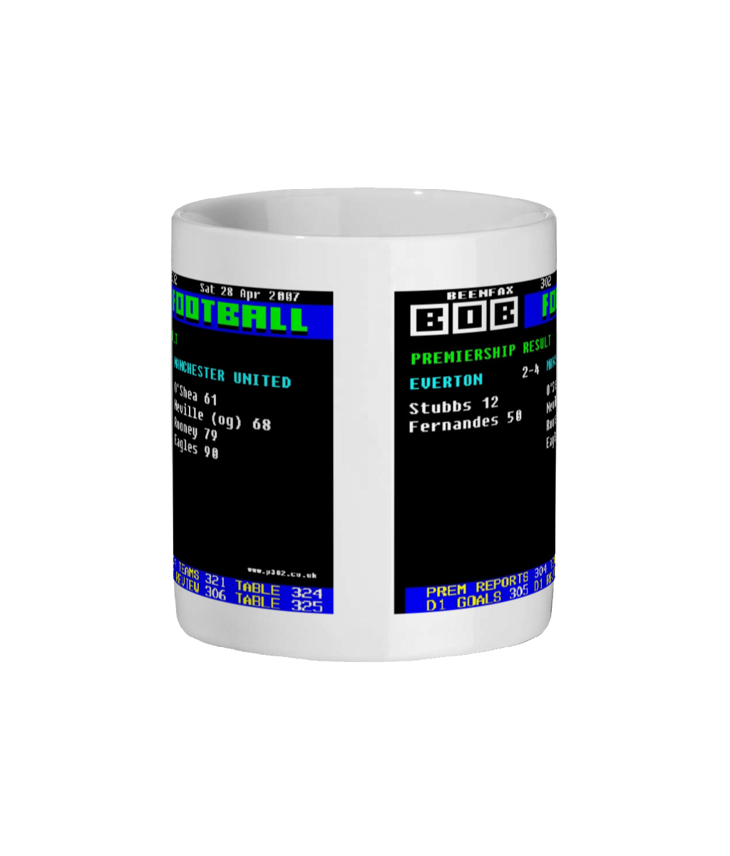 Everton v Manchester United 2007 Mug