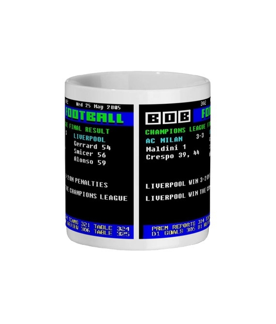 AC Milan 3v3 Liverpool Ceefax Mug